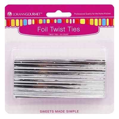Twist Ties - Silver 50ct