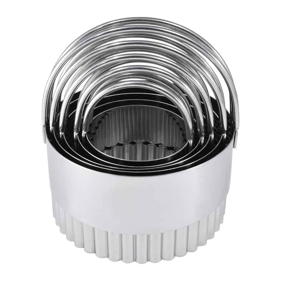 Fluted Cookie Cutter Set 5pcs Stainless Steel