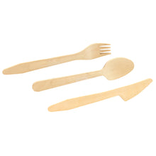 Load image into Gallery viewer, Cutlery Set Wood Fork Spoon Knife
