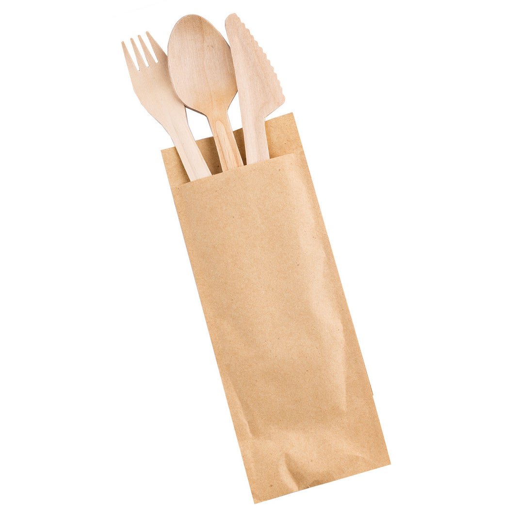 Cutlery Set Wood Fork Spoon Knife