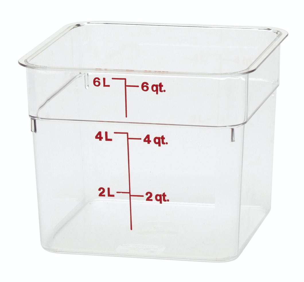 Cambro 2 Qt. Food Storage Container (Clear, Square)