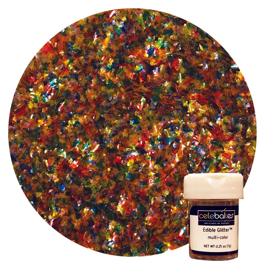 Edible Glitter -  Rainbow 1/4oz