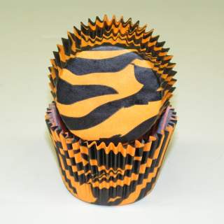 Bake Cup 2in Black/Orange Zebra Apx500