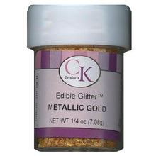 Load image into Gallery viewer, Edible Pastry Glitter - Metallic Gold 1/4 oz
