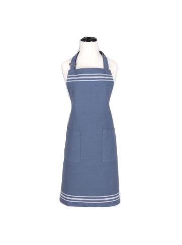 French Stripe Blue Bib Apron