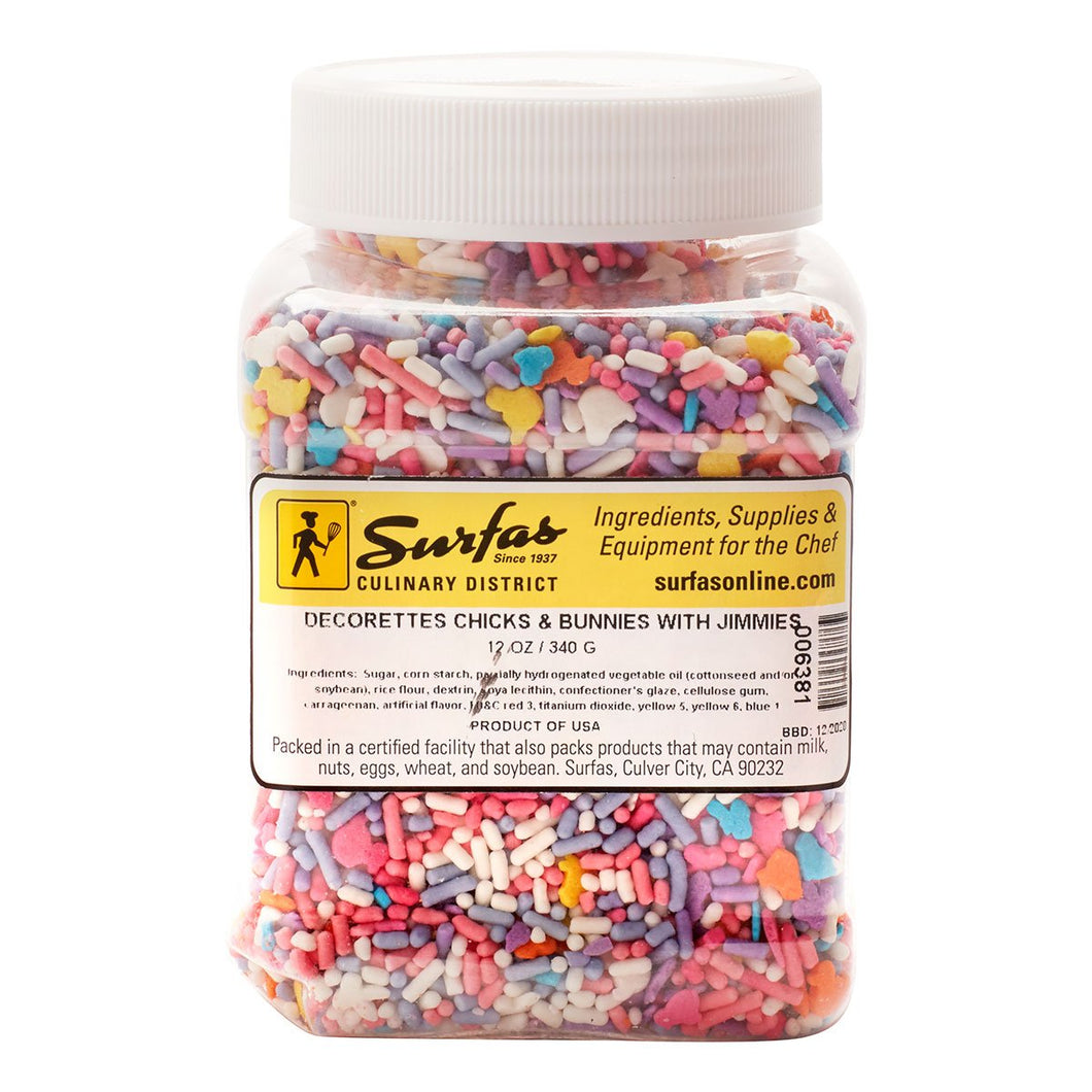 Chicks Bunnies Decorettes w/ Jimmies 12oz
