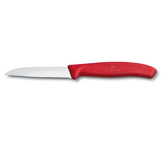 Victorinox Paring Knife 3-1/4In Wavy Red Handle