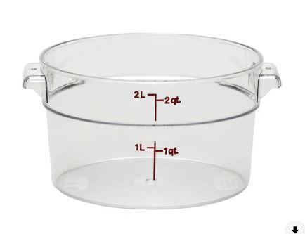 Cambro Food Storage Round Clear 2qt