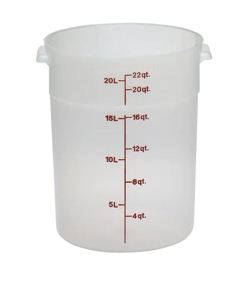 Cambro Food Storage Round Translucent 22qt