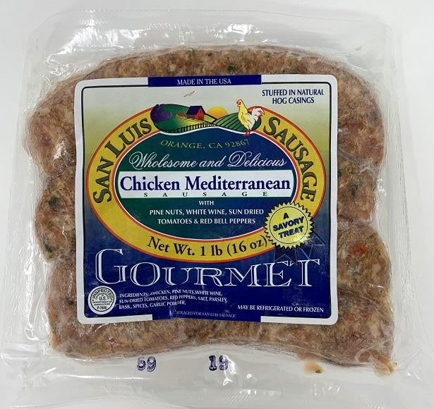 San Luis Chicken Mediterranean Sausage 1lb