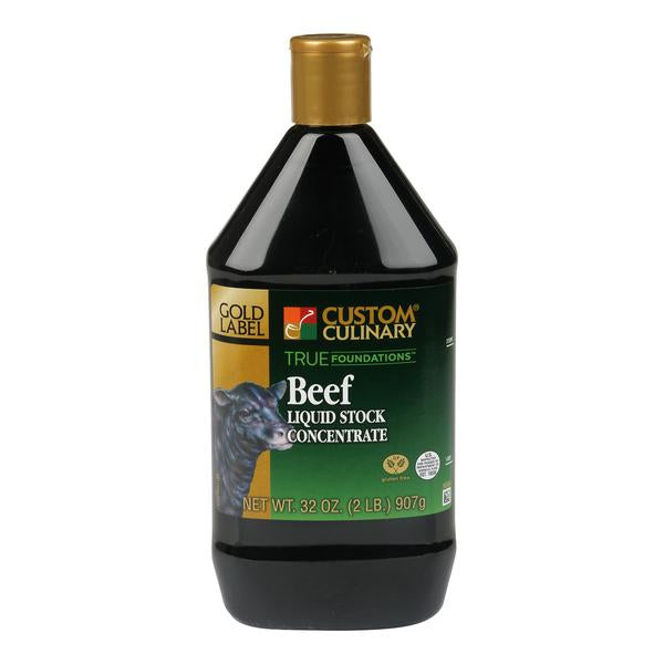 Custom Culinary True Foundations Beef Liquid Stock Concentrate 16oz