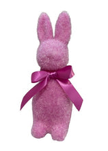 Load image into Gallery viewer, Flocked Pastel Button Nose Bunny 6in
