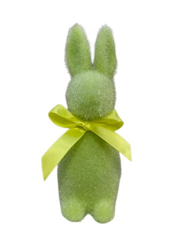 Flocked Pastel Button Nose Bunny 6in