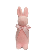 Load image into Gallery viewer, Flocked Pastel Button Nose Bunny 6in
