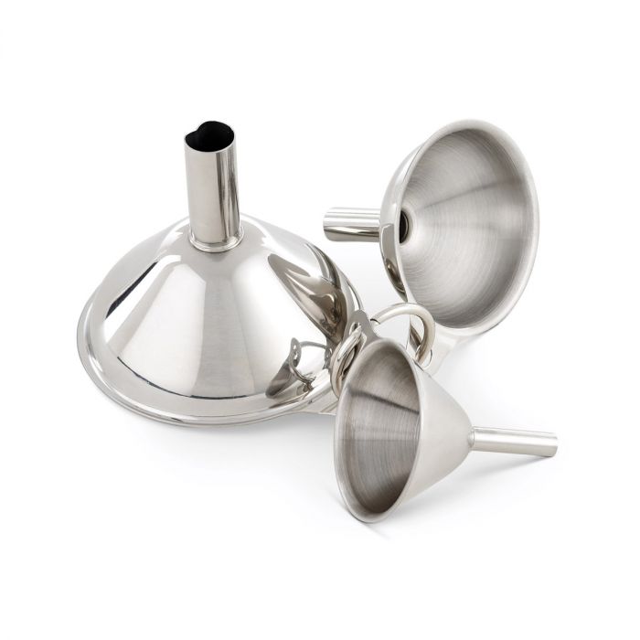 Condiment Funnel Set (3) Stainless Steel
