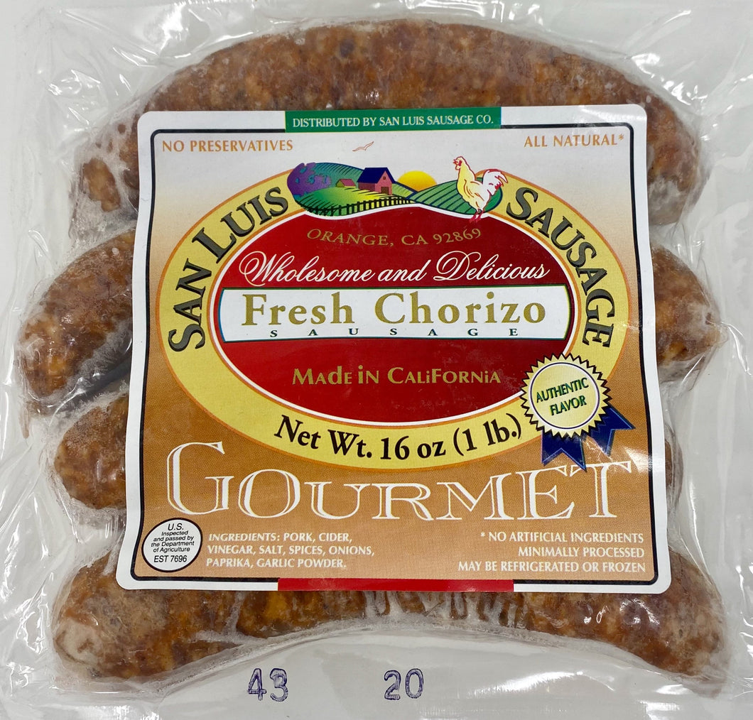 San Luis Sausage Fresh Chorizo 1lb