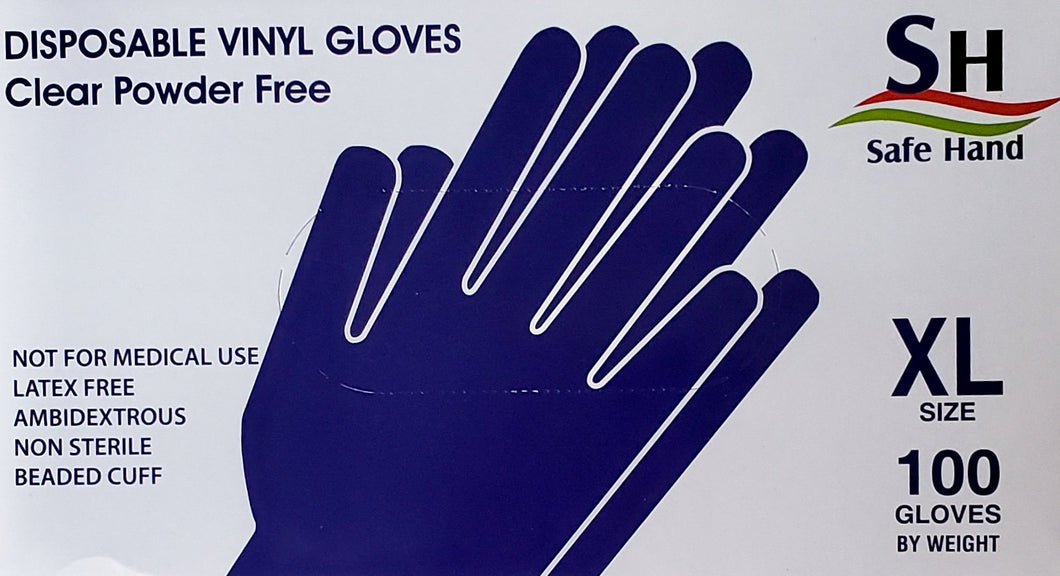 Gloves Clear Vinyl XL