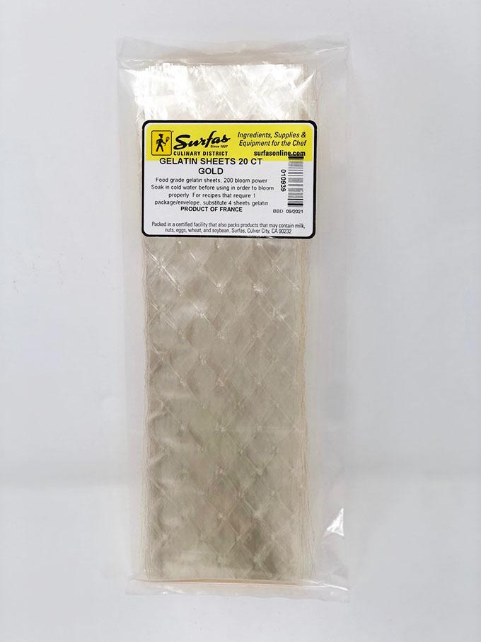Gelatin Sheets Gold 20ct