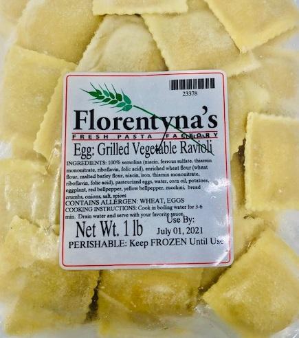 Florentyna's Ravioli Grilled Vegetables (Frozen) 1lb