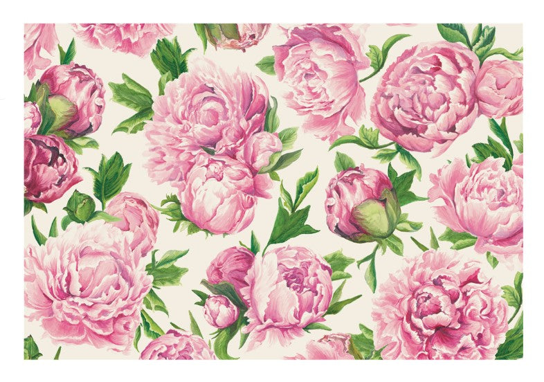 Placemat Paper Peonies 24/Pad