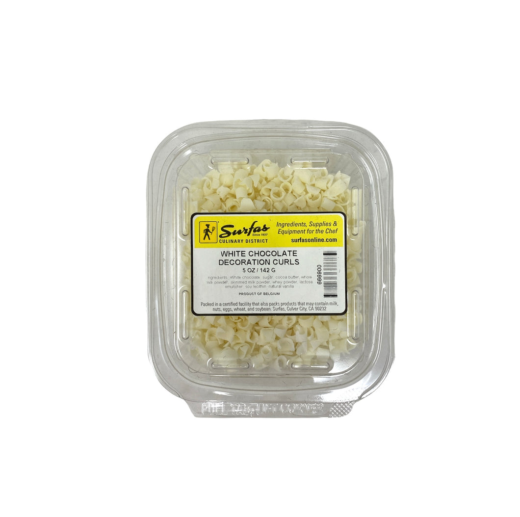 White Chocolate Decoration Curls 5oz