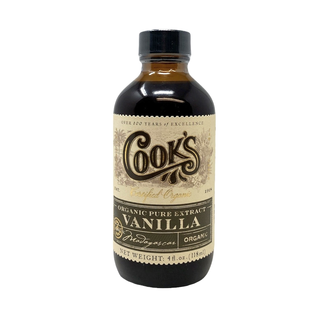 Cooks Organic Madagascar Vanilla Extract 4oz