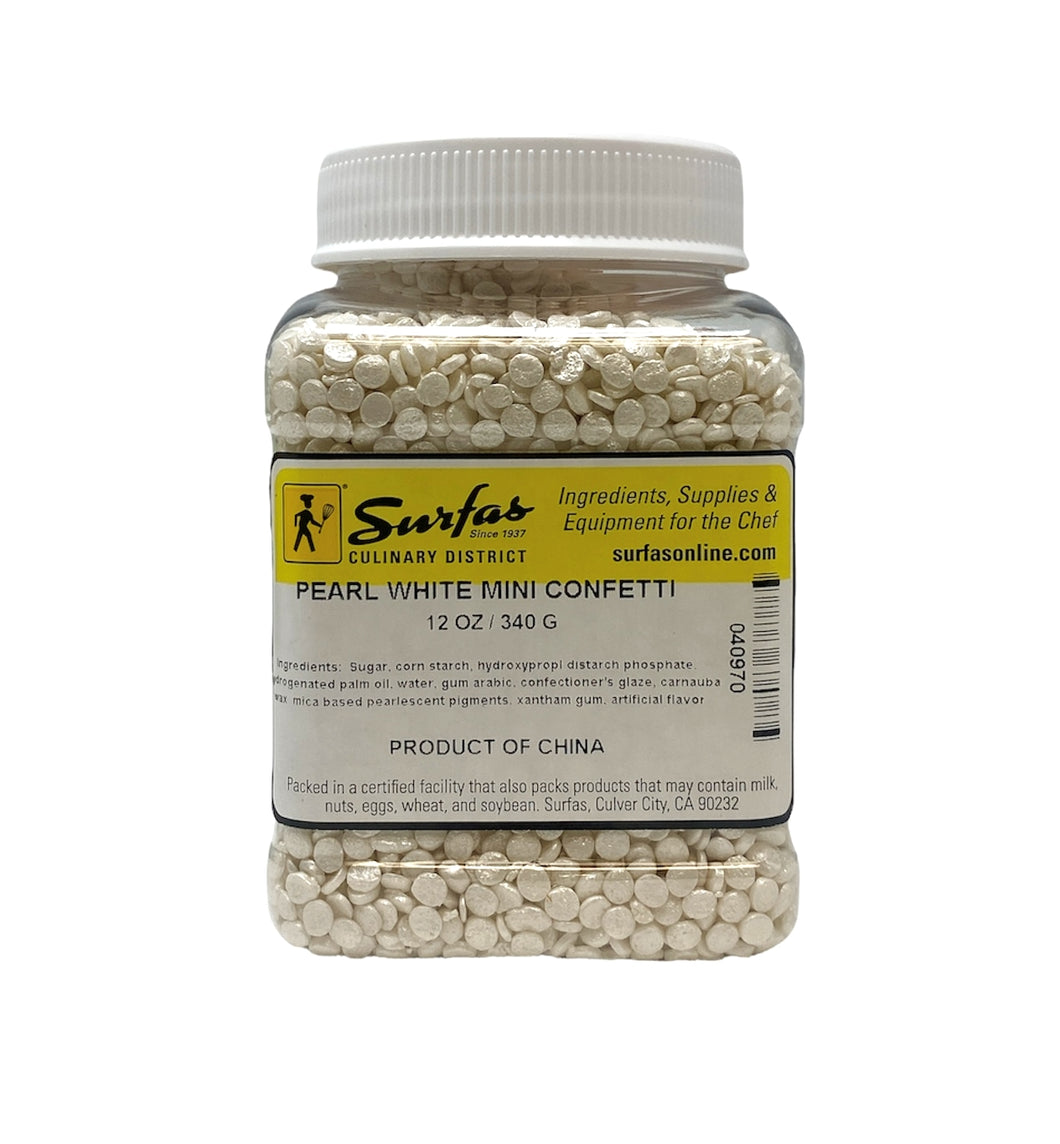 White Pearl Mini Confetti 12oz