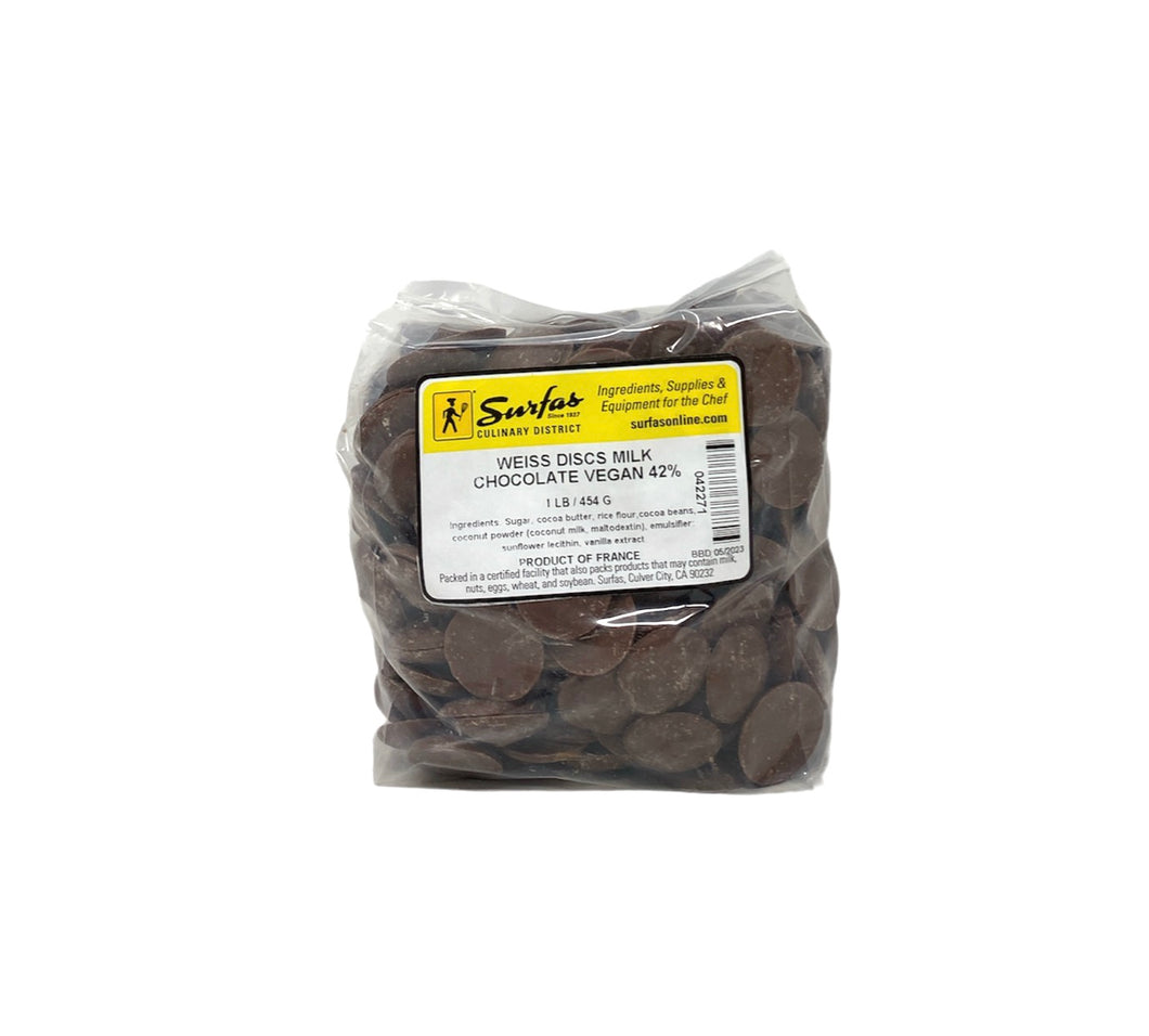 Weiss Vegan Milk Chocolate 42% VAO1lb