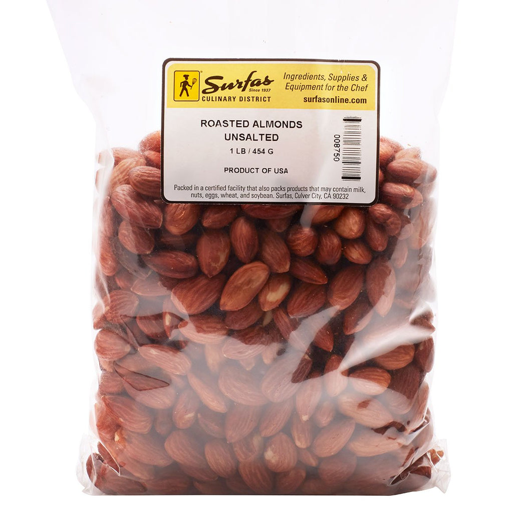 Roasted No Salt Almonds 1lb