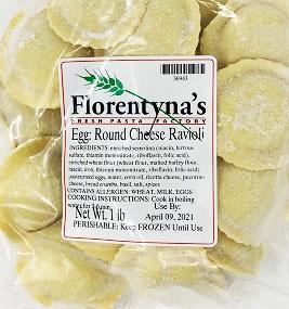 Florentyna's Egg Ravioli Cheese Round (Frozen) 1lb