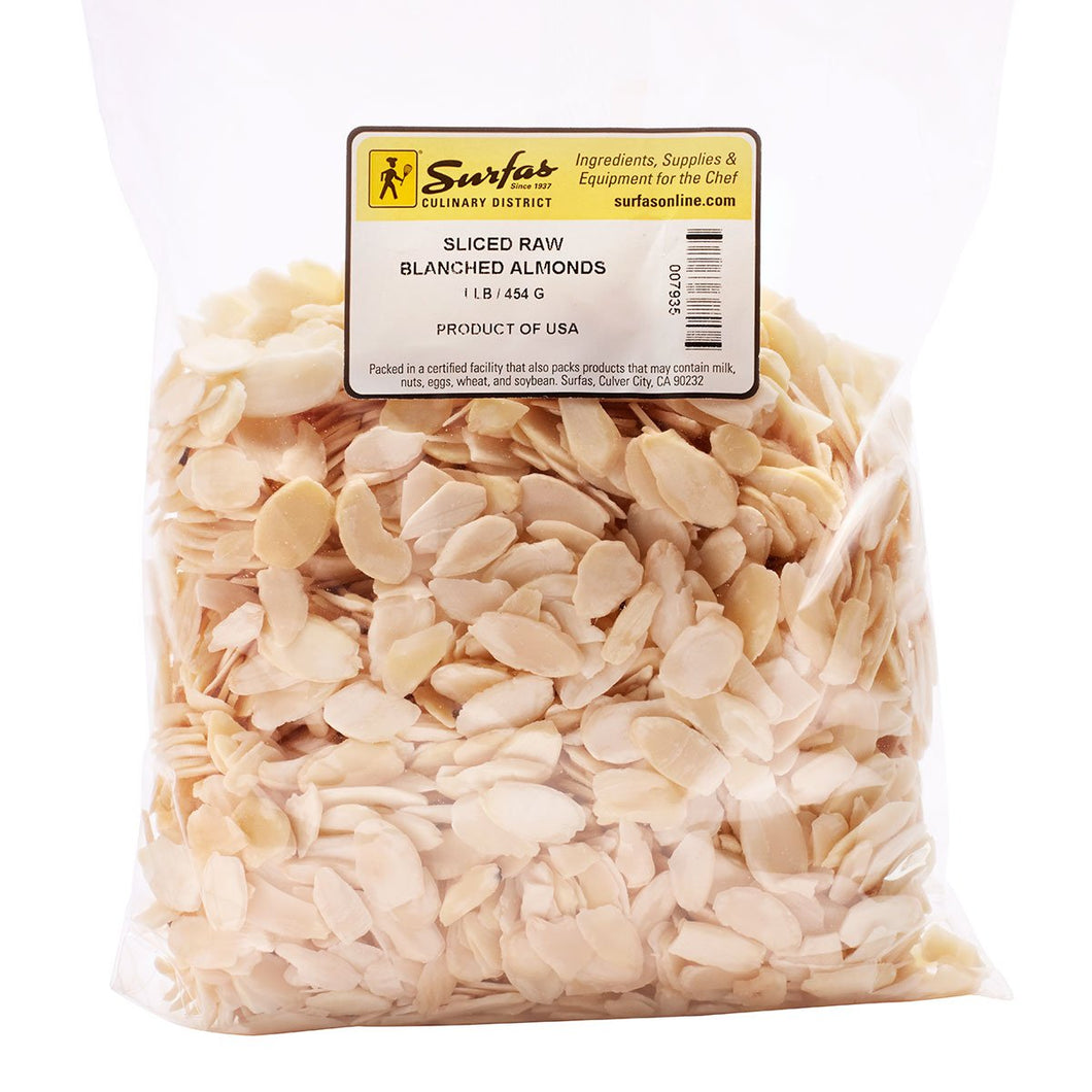Sliced Blanched Almonds 1lb