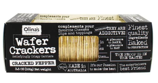 Olina's Pepper Crackers 3.5oz