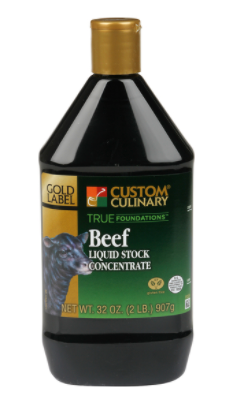Custom Culinary True Foundations Beef Liquid Stock Concentrate 2lbs