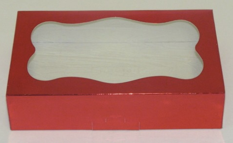 Cookie Box 1Lb Red Foil