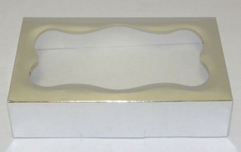 Cookie Box 1Lb Silver Foil