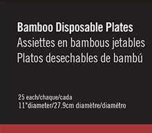 Load image into Gallery viewer, Bamboo 11in Round Plates 25pk
