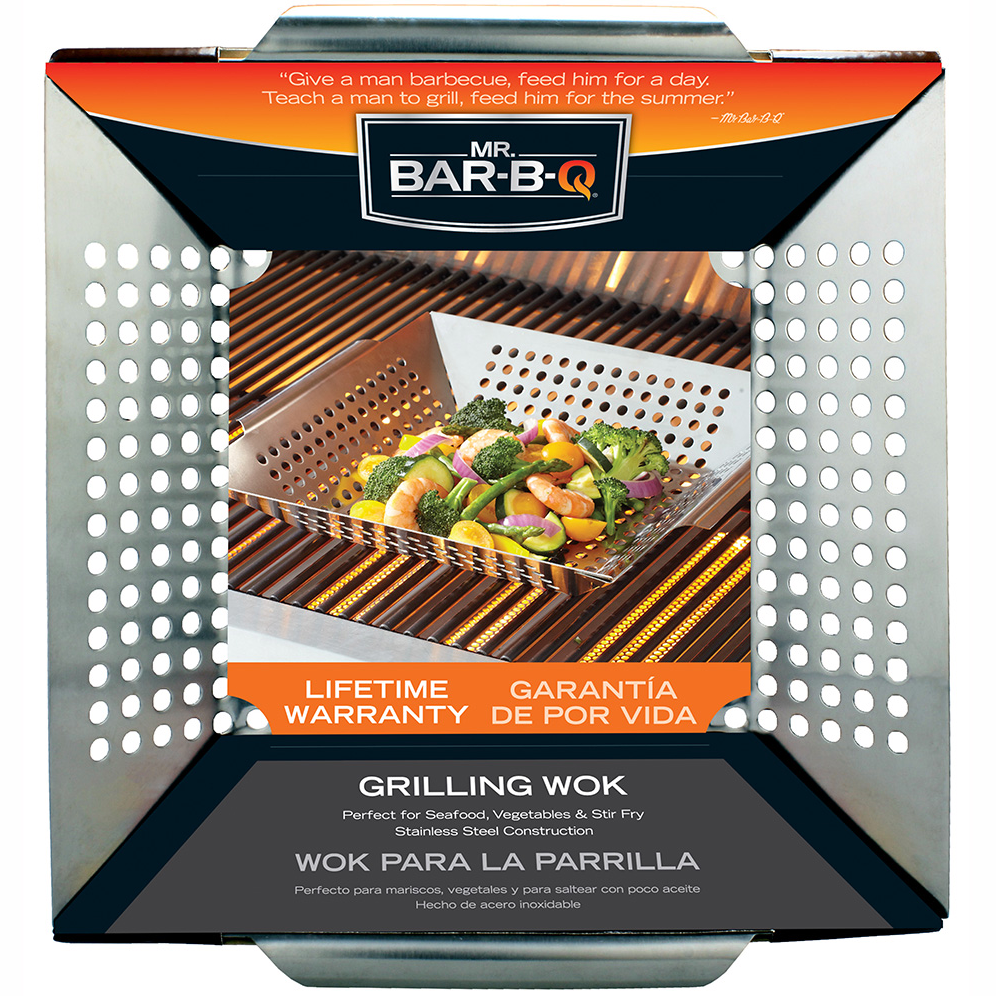 Grill Basket/Wok Sq. 12IN S/S