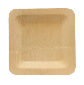 Bamboo plate 3.5 sq disposable