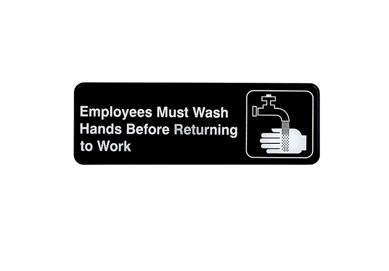 Sign Must Wash Hands