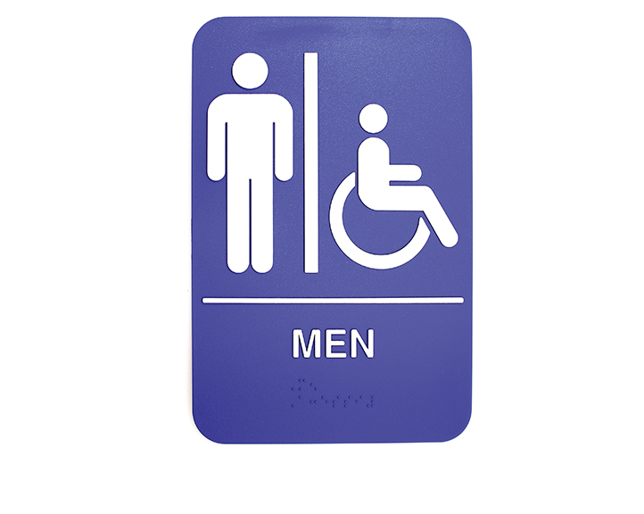 Sign Restroom Men Handicap