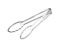 Load image into Gallery viewer, Tong 9&quot; Plastic Scalloped Clear
