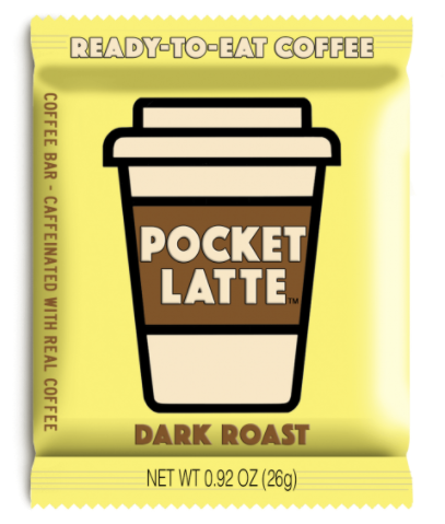 Pocket Latte Dark Roast Caffeinated Chocolate 26g