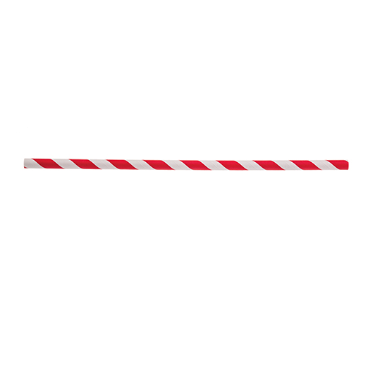 Paper Straws, red striped 500 pk