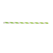 Load image into Gallery viewer, Paper Straws, green striped 500pk

