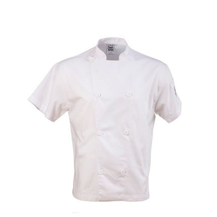 Chef Coat Mesh White Short Sleeves, M