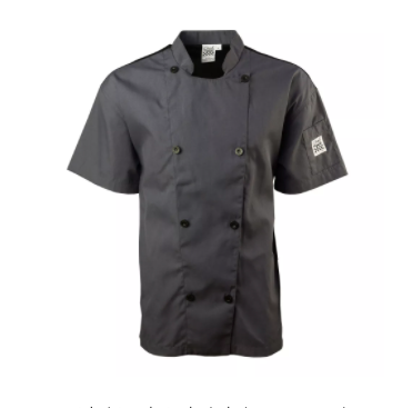 Chef Coat Mesh Gray Short Sleeves, S