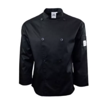 Chef Coat Mesh Black Long Sleeves, S