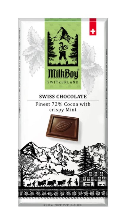 Milkboy Dark Mint Chocolate Bar 3.5oz