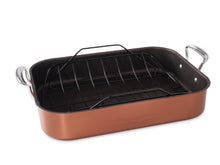 Load image into Gallery viewer, Roasting Pan w/ Rack XL Copper
