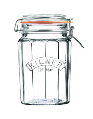 Facetted Clip Top Jar 33.4oz